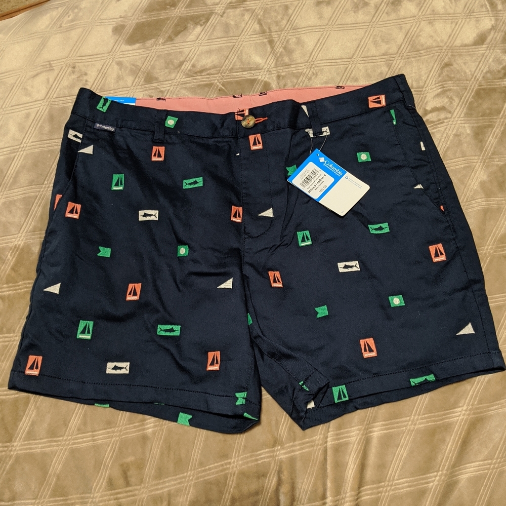Columbia Super Harborside Chino Shorts sailboat 36